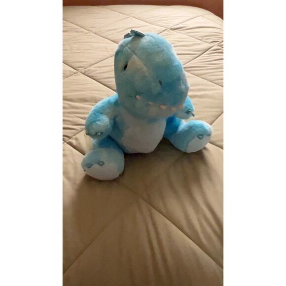 FAO Schwarz T Rex Dinosaur Plush Blue Glow Brights Lights Sound Stuffed Animal - Picture 8 of 13